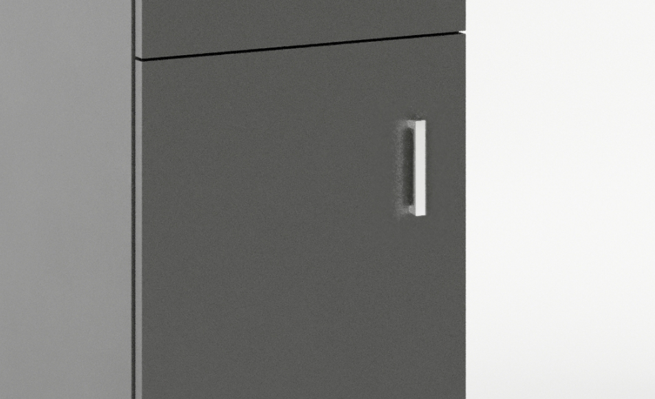 Flat doors instead of shaker-style doors